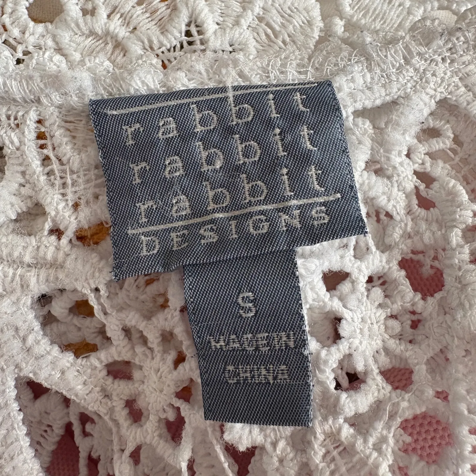 Rabbit Rabbit Rabbit Designs White Floral Lace Open Front Bolero Size Small White - Image 4