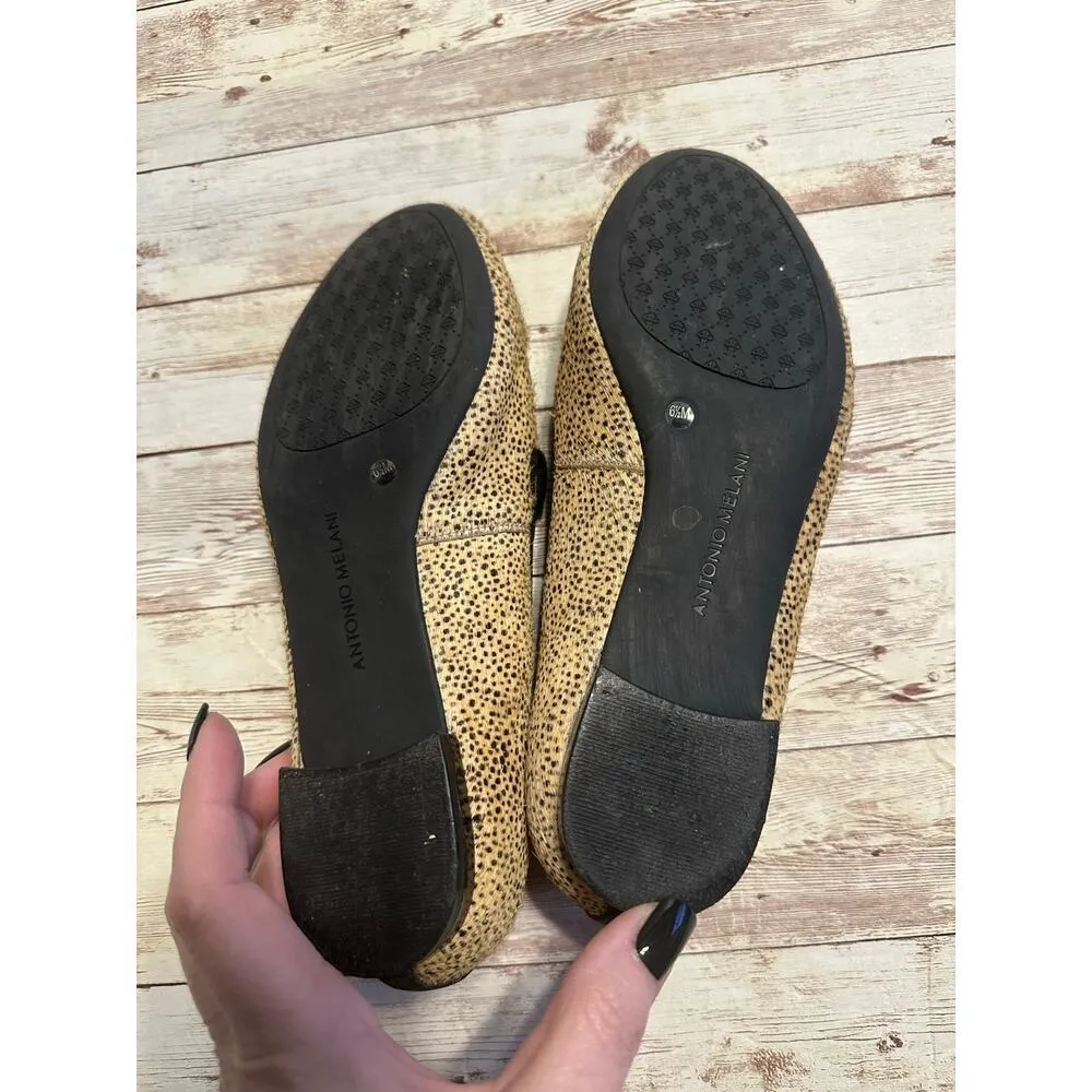 Antonio Melani "Gigi" Leopard Print Calf Hair Flats Women's Size 6.5M Neutral - Image 10