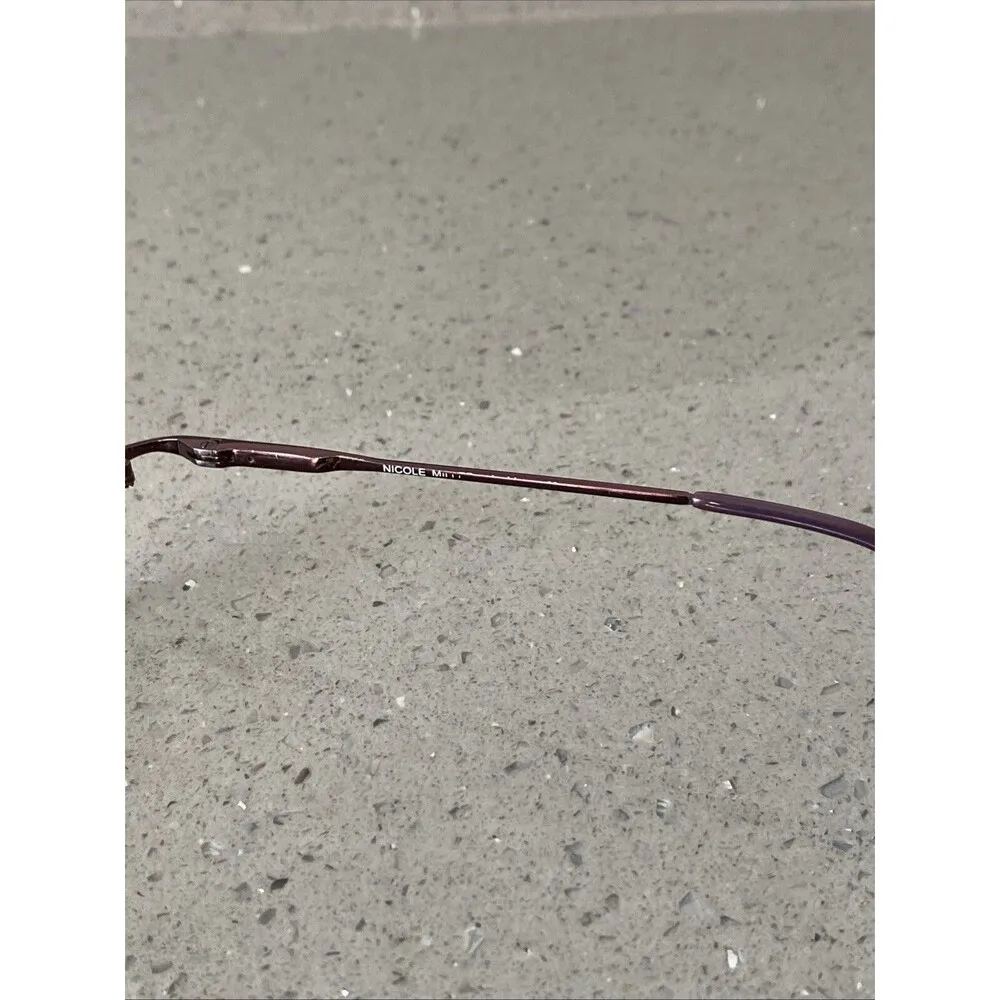 Nicole Miller Burgundy Cat Eye Women Full Rim 51-16-135 Eyeglasses Frames ONLY - Image 6