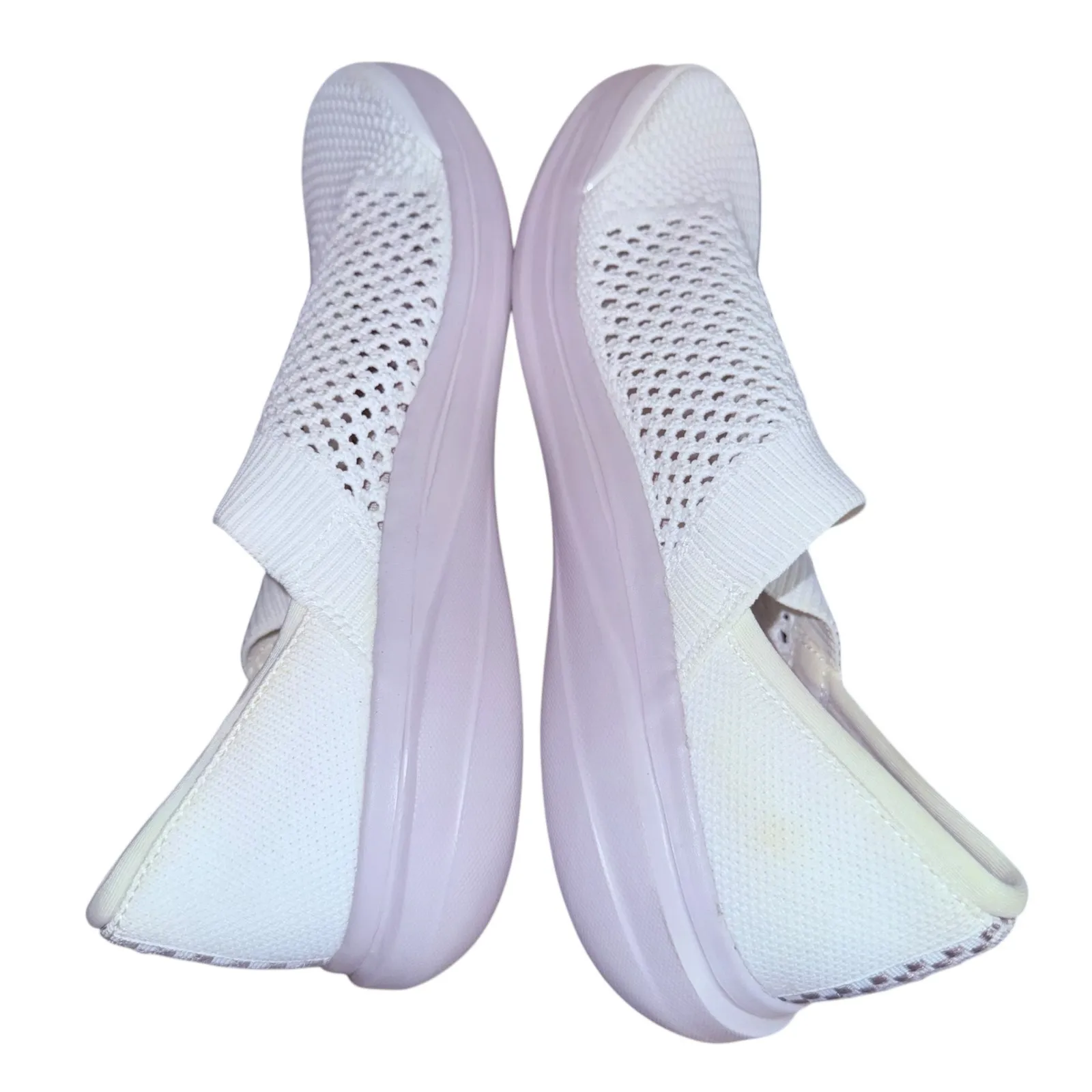 Naturalizer BZees Charlie White Knit Slip-on Comfort Sneaker size 9M - Image 3