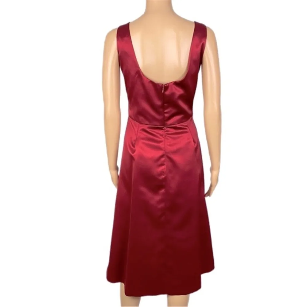 AFTER SIX red Taffeta A-line semi-formal or bridesmaid dress. Size 12. EUC - Image 8