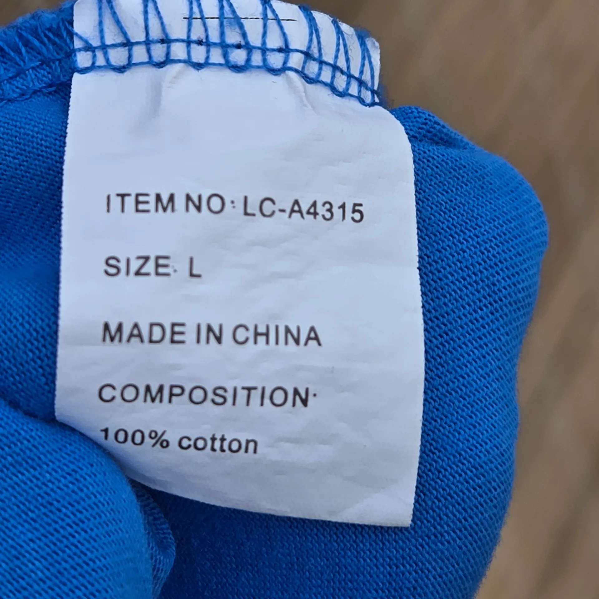 Lizette Collection Evil Eye Tee in royal blue with pearls and rhinestones L Size L - Image 5