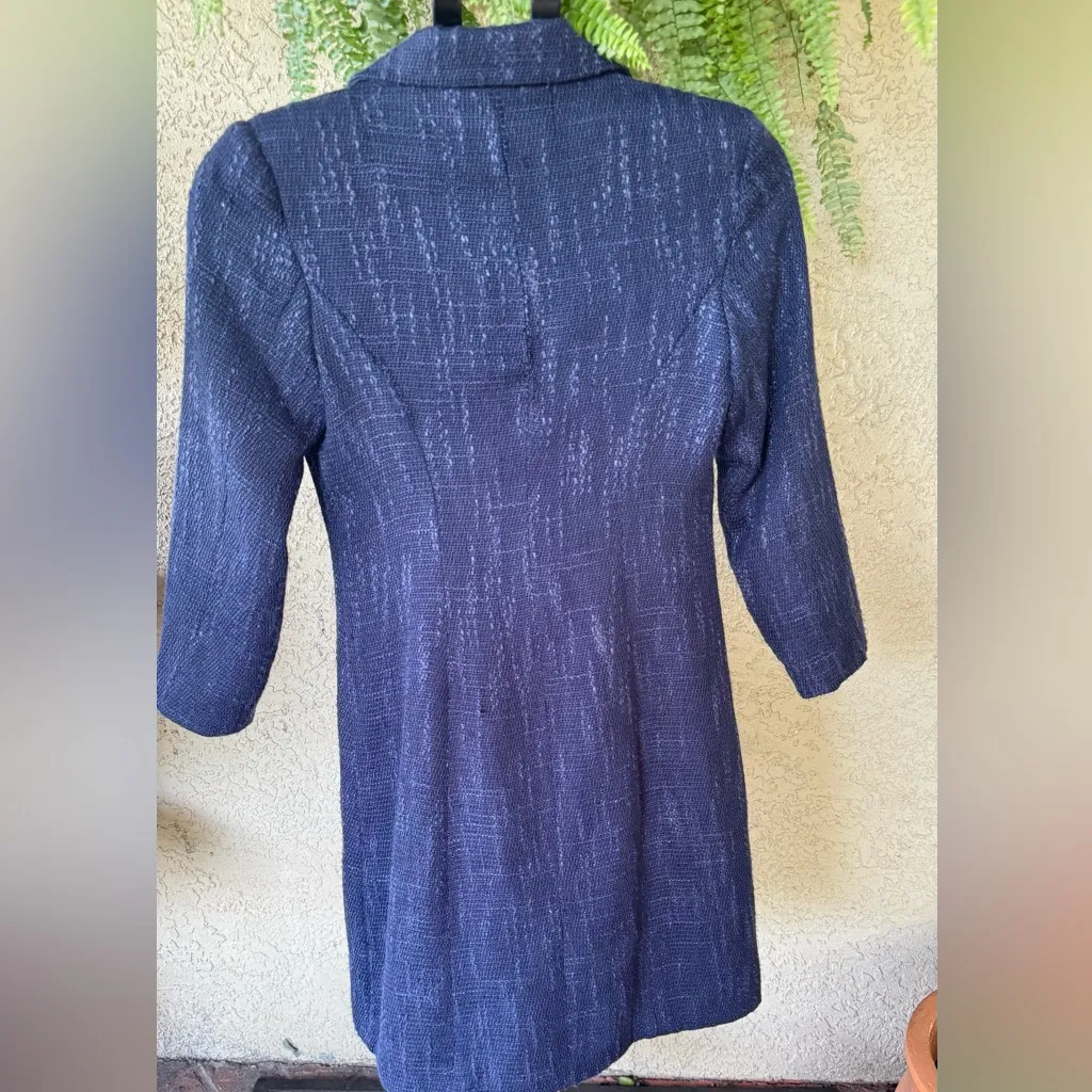 Alexia Admor  Navy Double-Breasted Blazer - Image 3