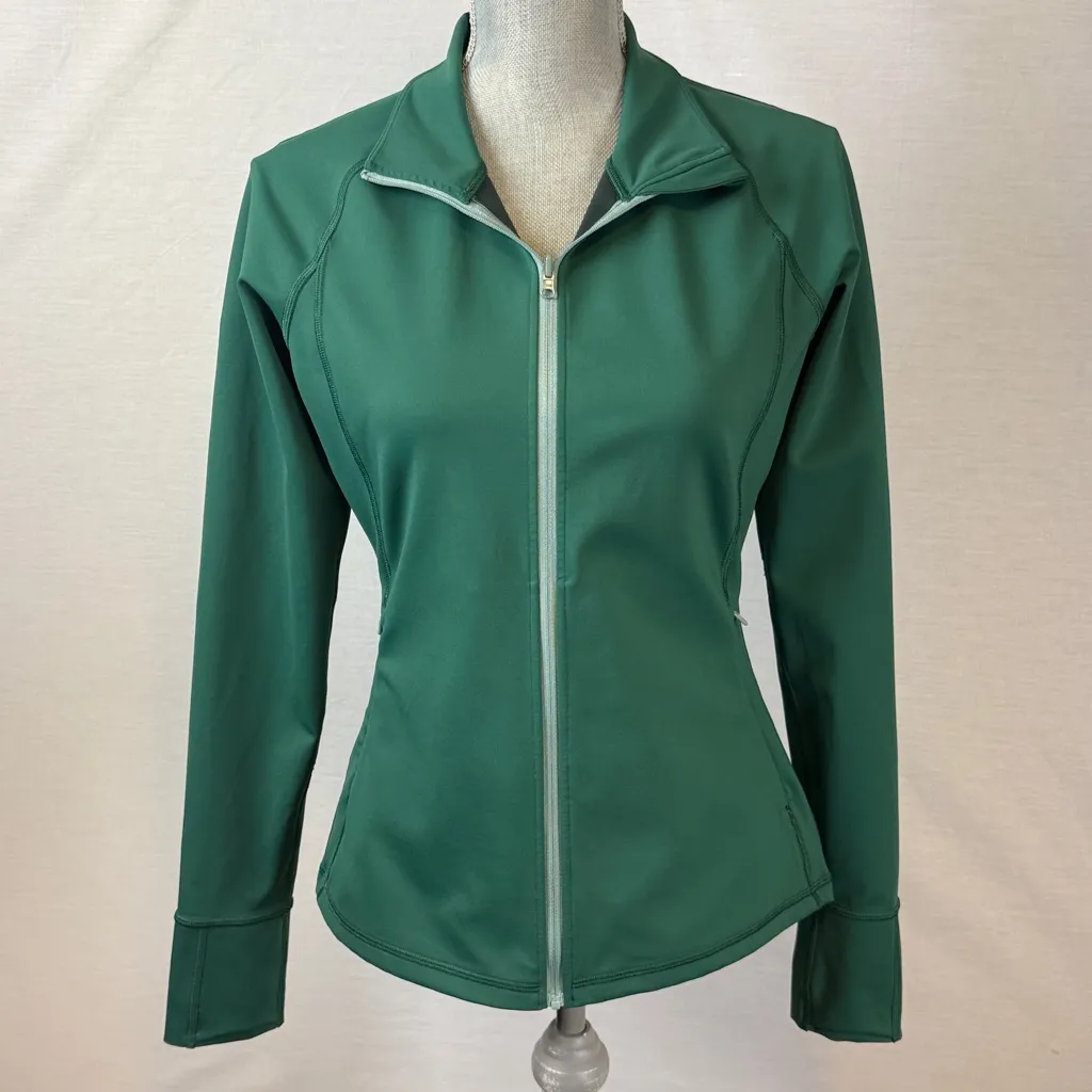 Outdoor Voices FrostKnit Full-Zip Jacket Women's M Green Mock Neck Activewear - Image 6