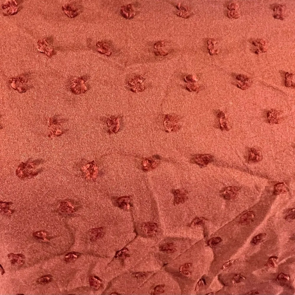 Loft burnt orange rust Swiss clip dot babydoll sundress size XS petite - Image 5