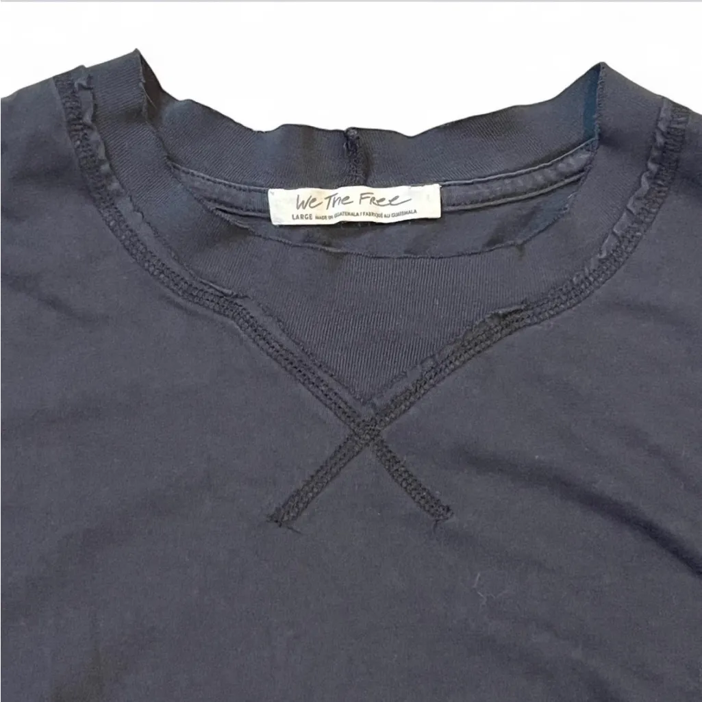 Free people black puff sleeve elbow length sleeve sz M - Image 2