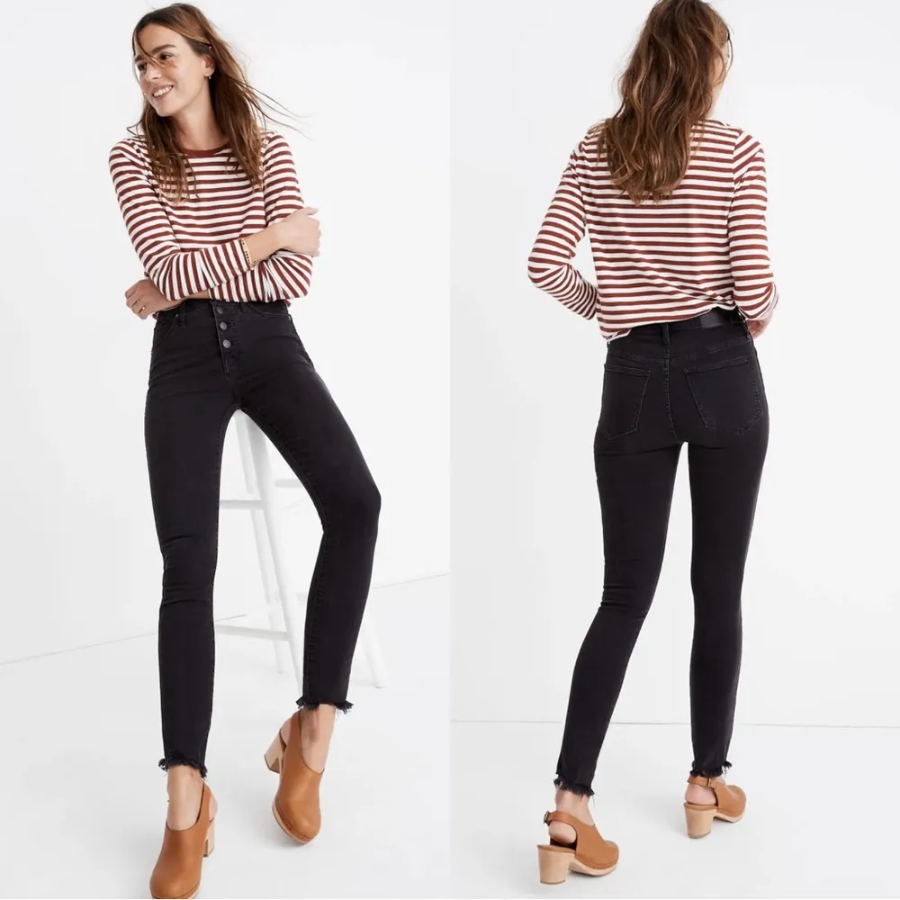 Madewell • 10" High-Rise Skinny Jeans in Berkeley Black: Button-Through Edition - Image 13
