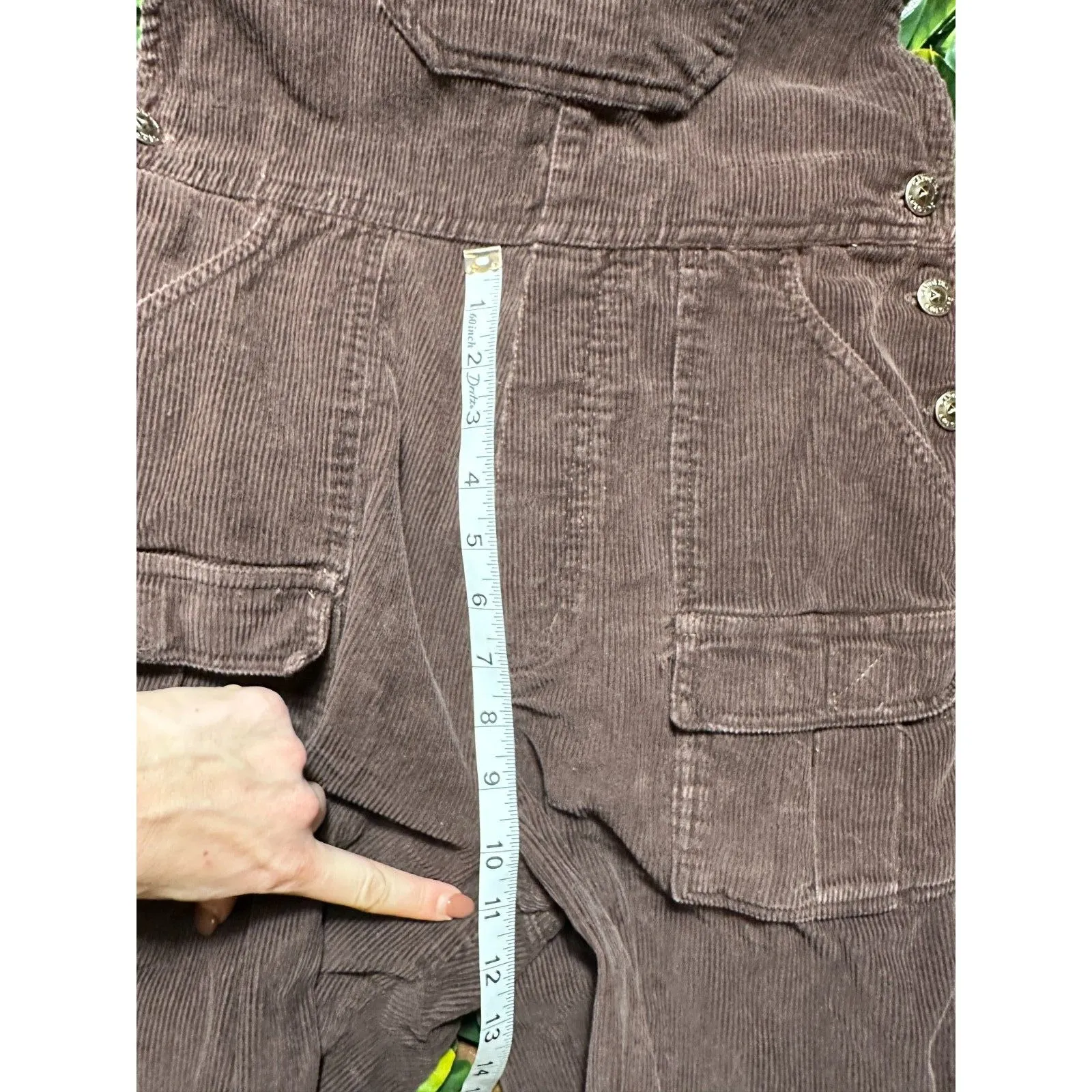 Vintage Carolina Colours Brown Corderoy Overalls Size Medium - Image 7