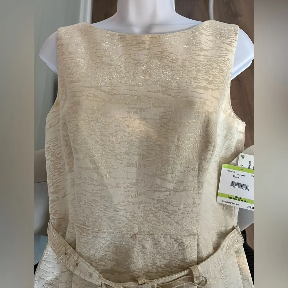 Anne Klein Dress. Cream & Gold Combo. NWT - Image 5