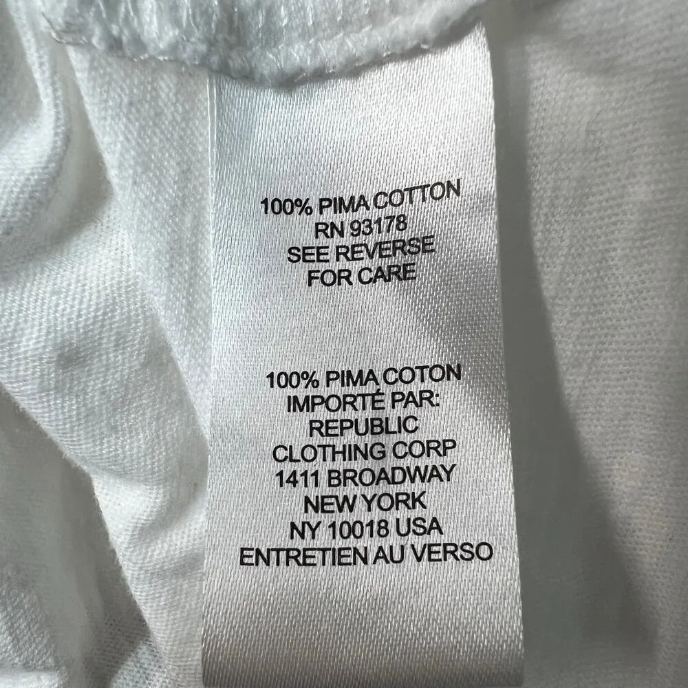 Industry 100% Pima Cotton Ruffle Top Womens 1X Beach Coastal Chic Nautical White - Image 11