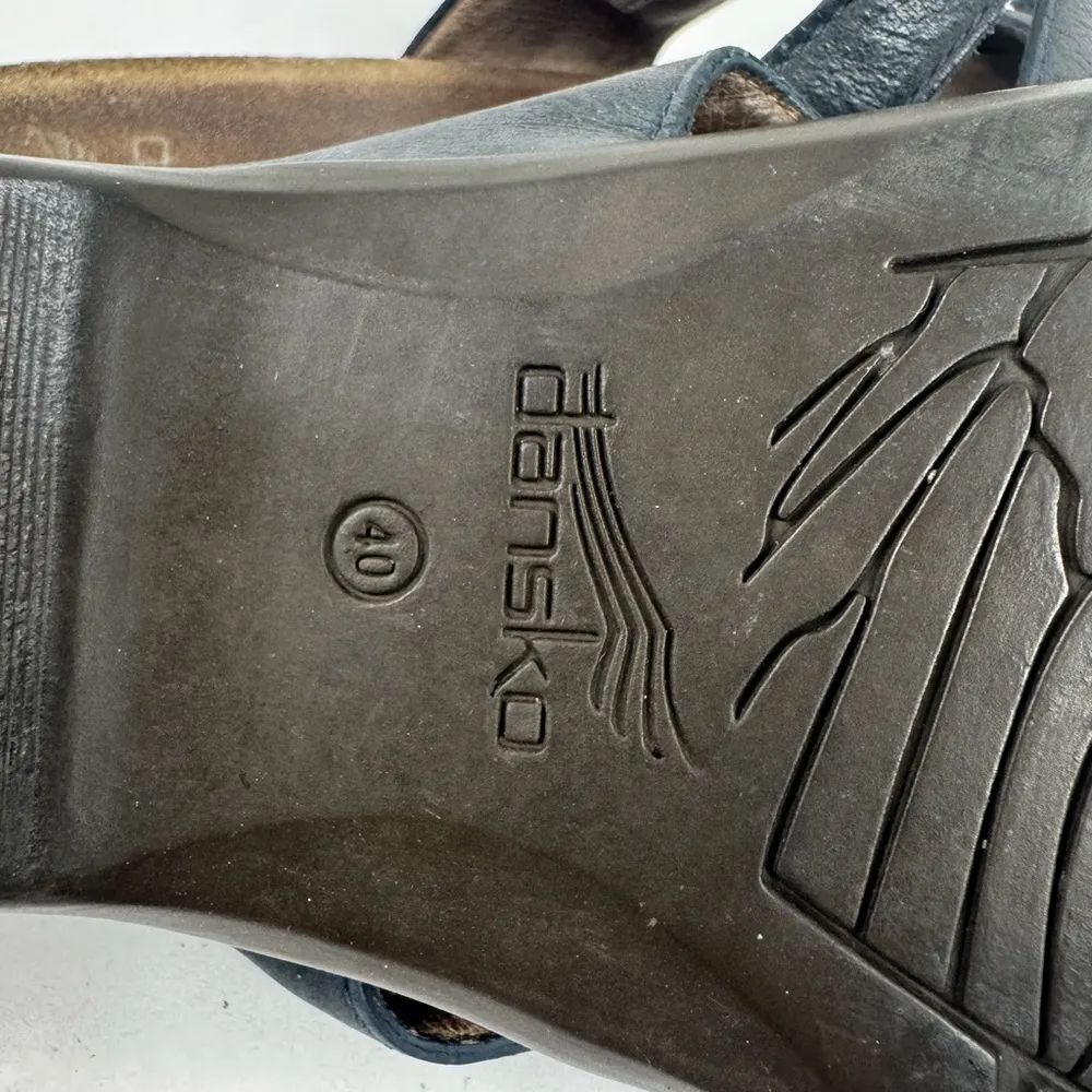 Dansko Black Leather Sandals with Buckles - Image 8