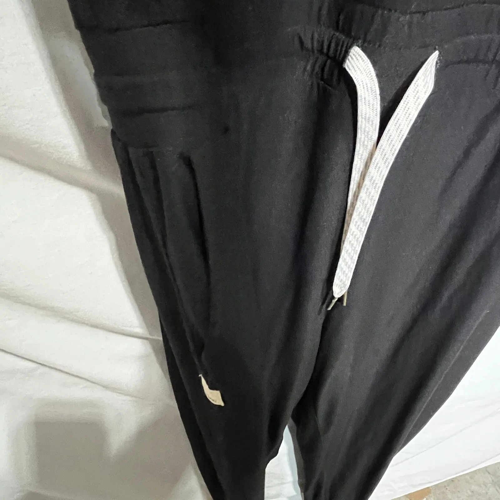 Vuori Black Women's Stretchy Jogger Jumpsuit Romper Overalls L - Image 5