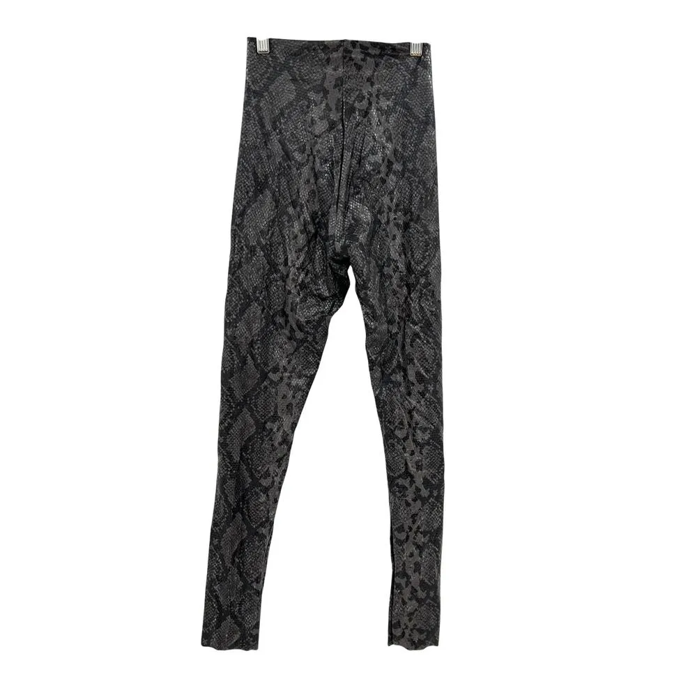 Commando‎ Faux Leather Legging with Control Gray Snake Print Size Small - Image 7