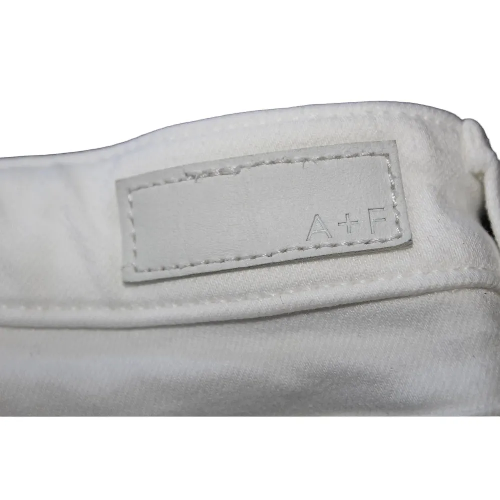 Women's Abercrombie & Fitch Harper Super Skinny White Cotton Jeans Size 27 / 4 - Image 3