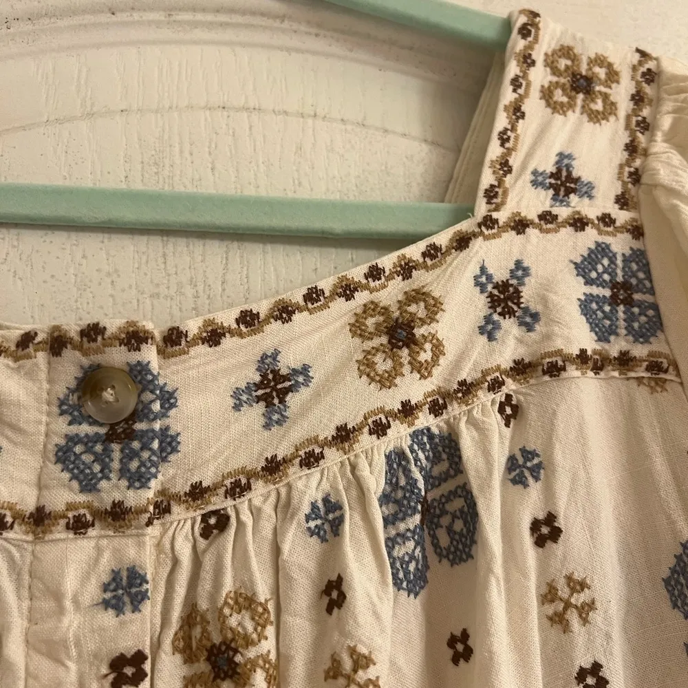 Torrid Embroidered Square Neck Flutter Short Sleeve Top - size 0 - Image 4