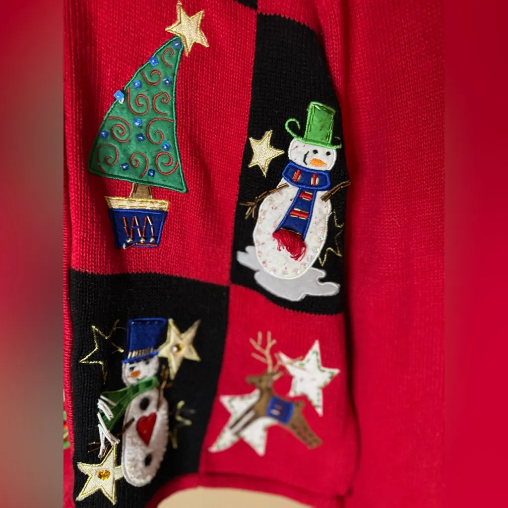 🎄 Tiara International Christmas Collection Zip-Up Cardigan - Large - Image 9