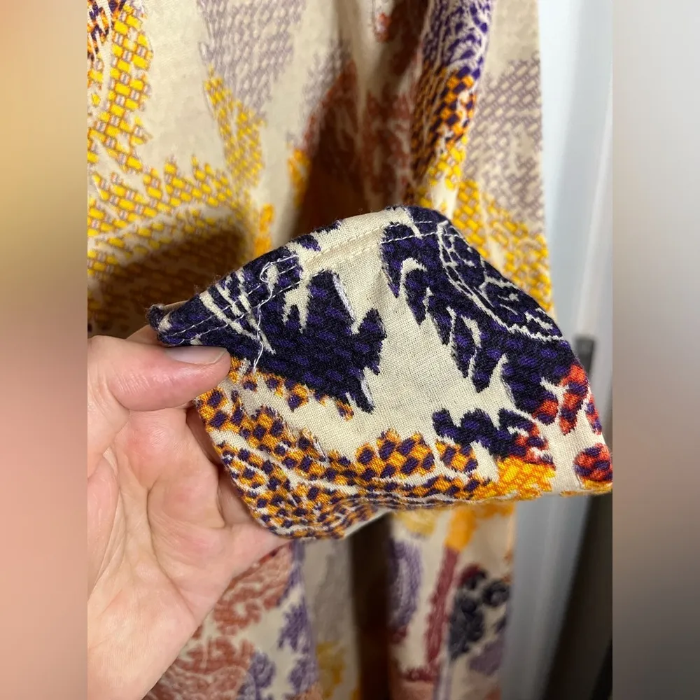 LuLaRoe Sarah Style Paisley Checkered Patterned Pocket Long Cardigan Size Medium - Image 12