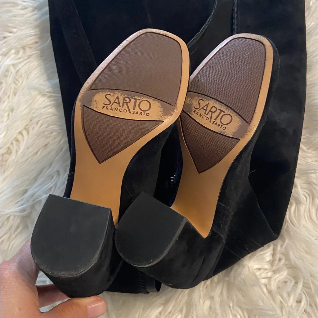 Franco Sarto Black Over the Knee Suede Boots size 7.5 BNWOT see all photos - Image 12