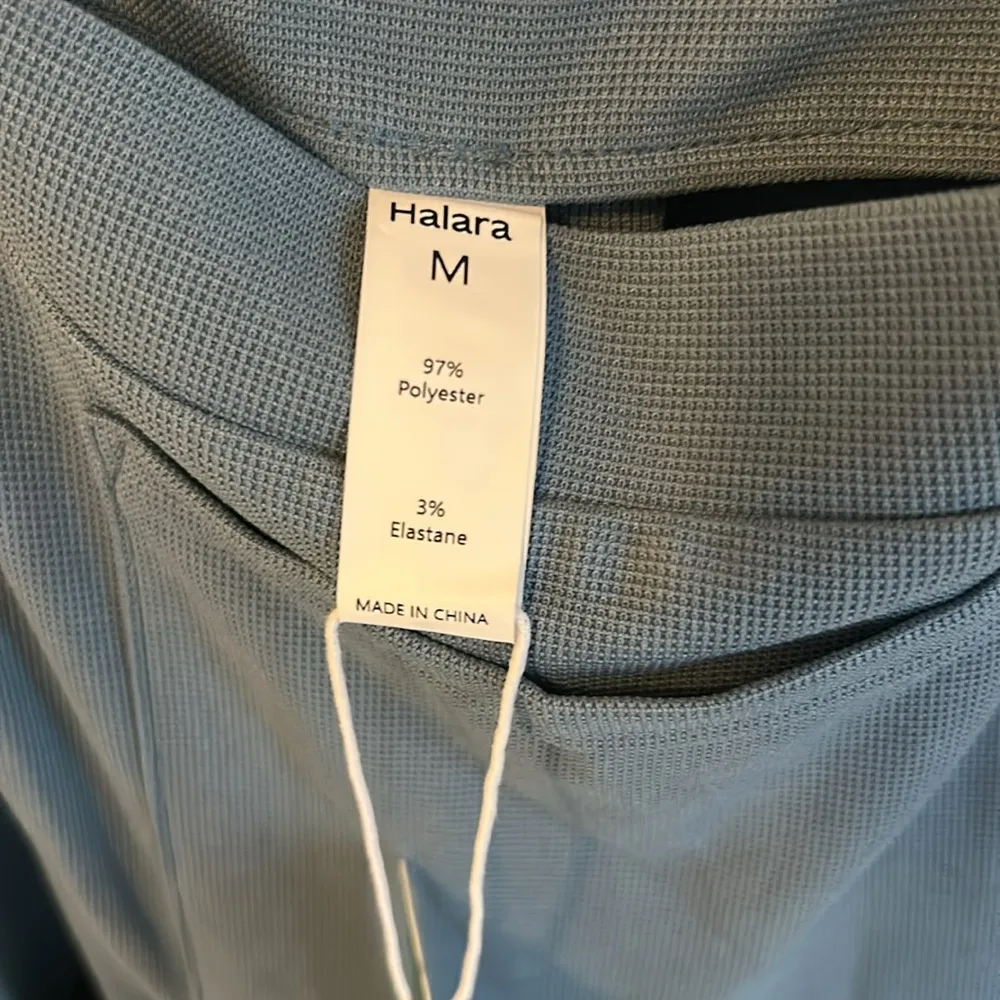 Adjustable Strap Button Pockets Waffle Overalls Blue - Image 7