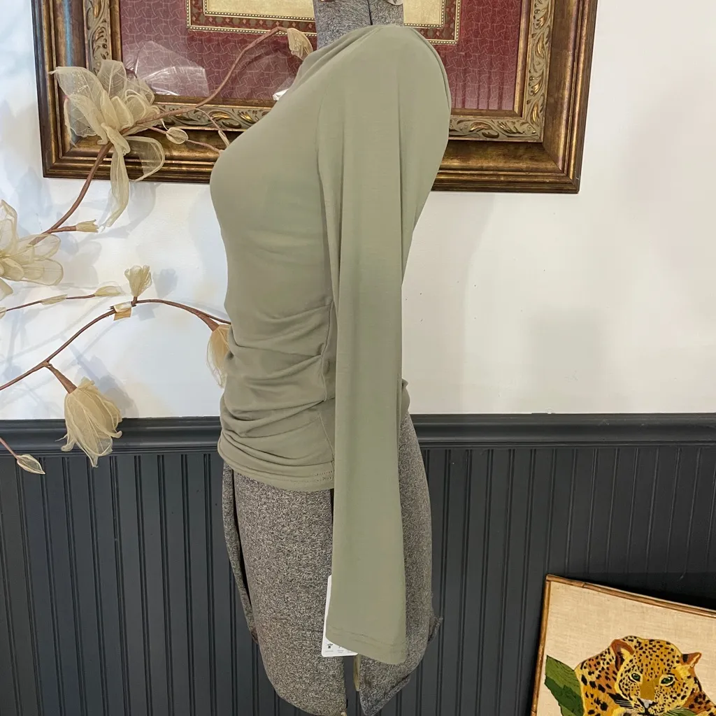 NWT OGL Side Ruched Boatneck Skin Kiss Brami Padded Built in Bra - Image 5