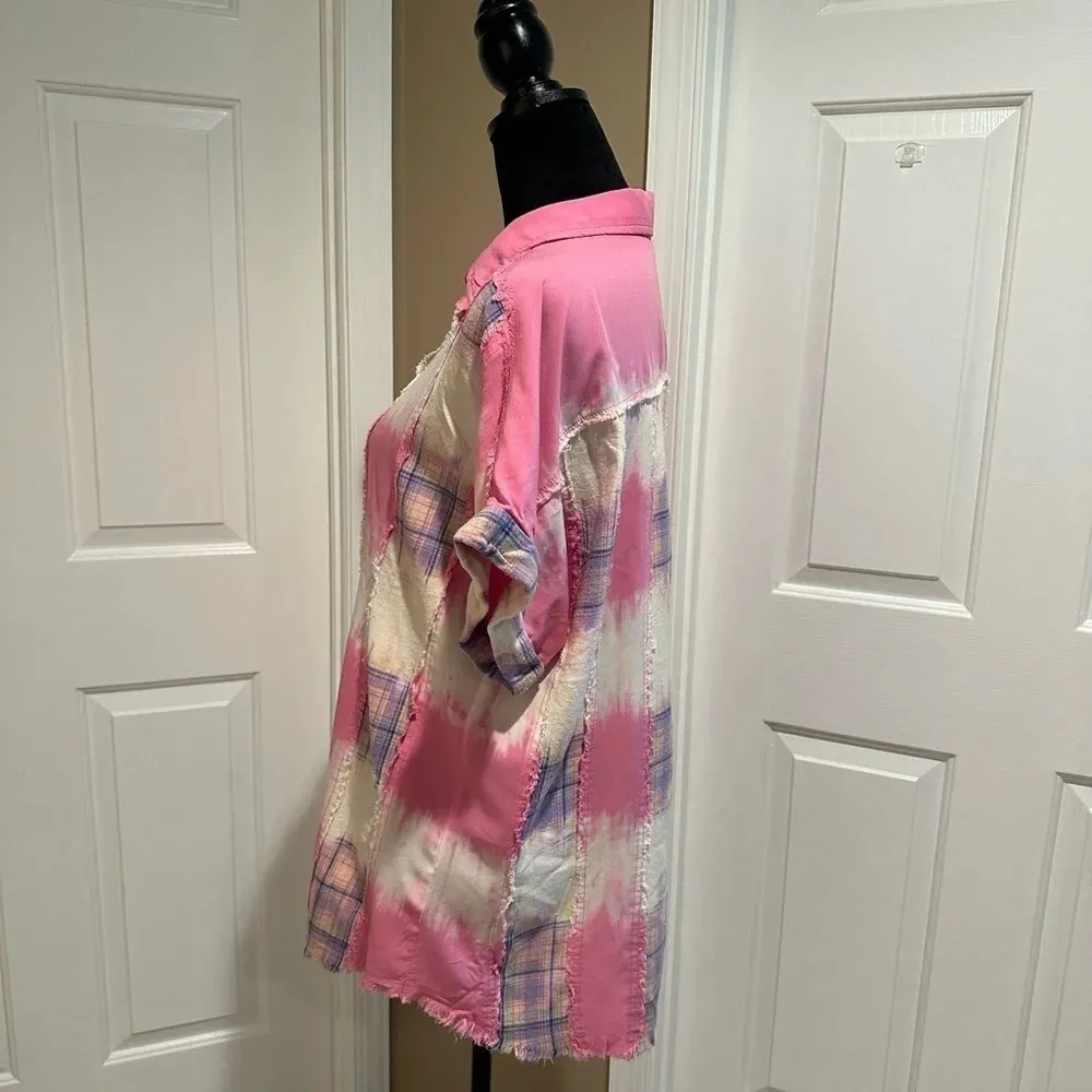 White Birch  woven plaid bleached button down‎ - Image 6