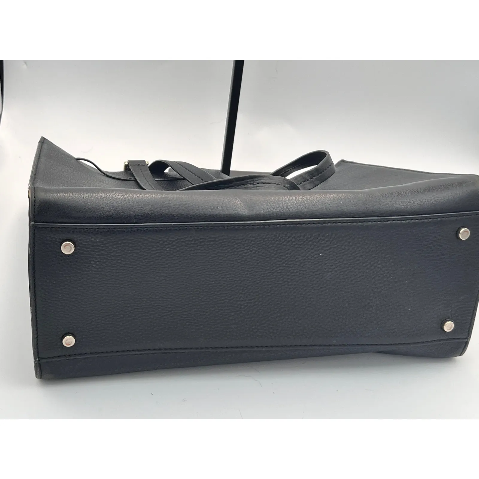 Kate Spade New York Black Leather Satchel Tote Bag Tassel Bow Medium Pink READ** - Image 8