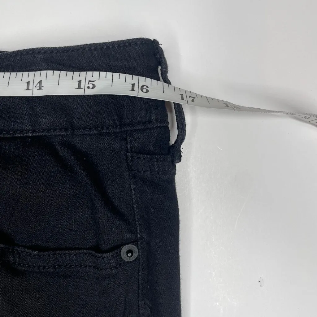 Premium Size 10S Stretch Black Stiletto Lace Raw Hem Ankle Skinny Jeans - Image 8