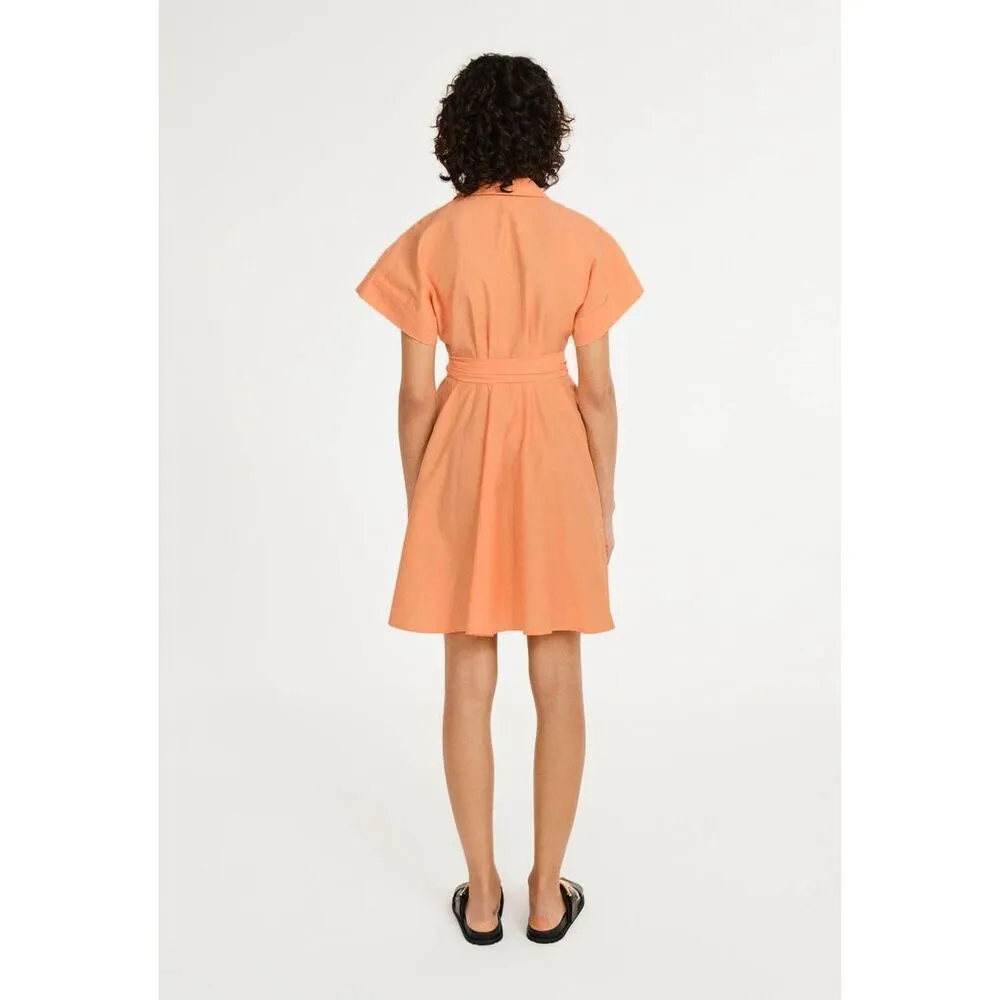 Claudie Pierlot Paris Short Sleeve Coral Tie - Image 3