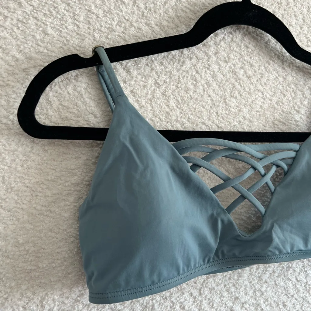 L*Space Women’s‎ Bikini Top Basket Weave Slated Glass Size Large - Image 5