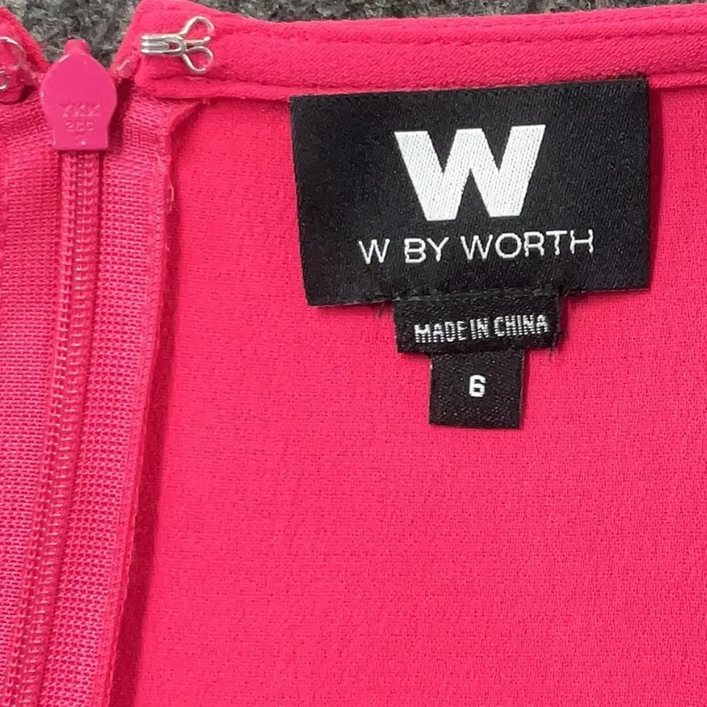W by Worth Collection Vintage Barbie Pink Cold Shoulder Bow Neck Blouse Size 6 - Image 3