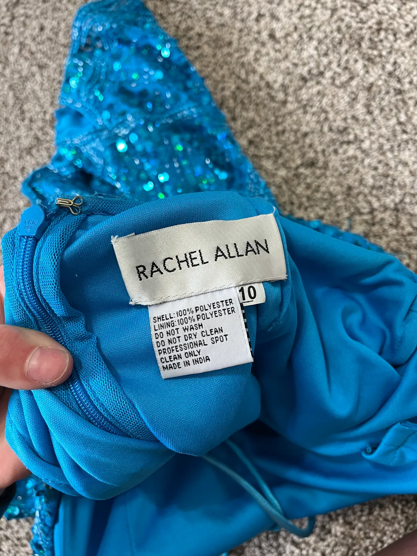 Rachel Ann Blue Dress Size 10 - Image 11