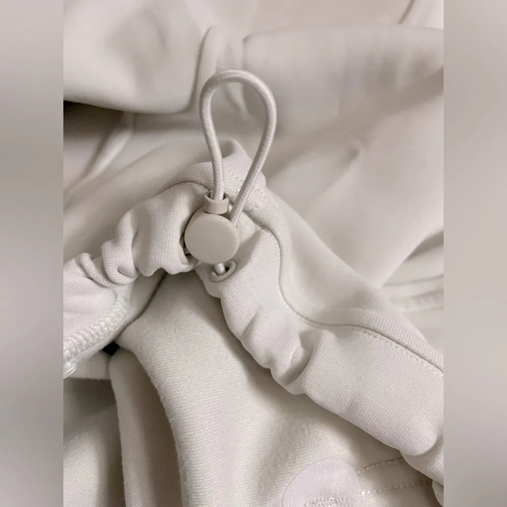 NWT Lululemon Brushed Softstreme Half Zip in Bone Color Size 2 Kangaroo Pocket - Image 11