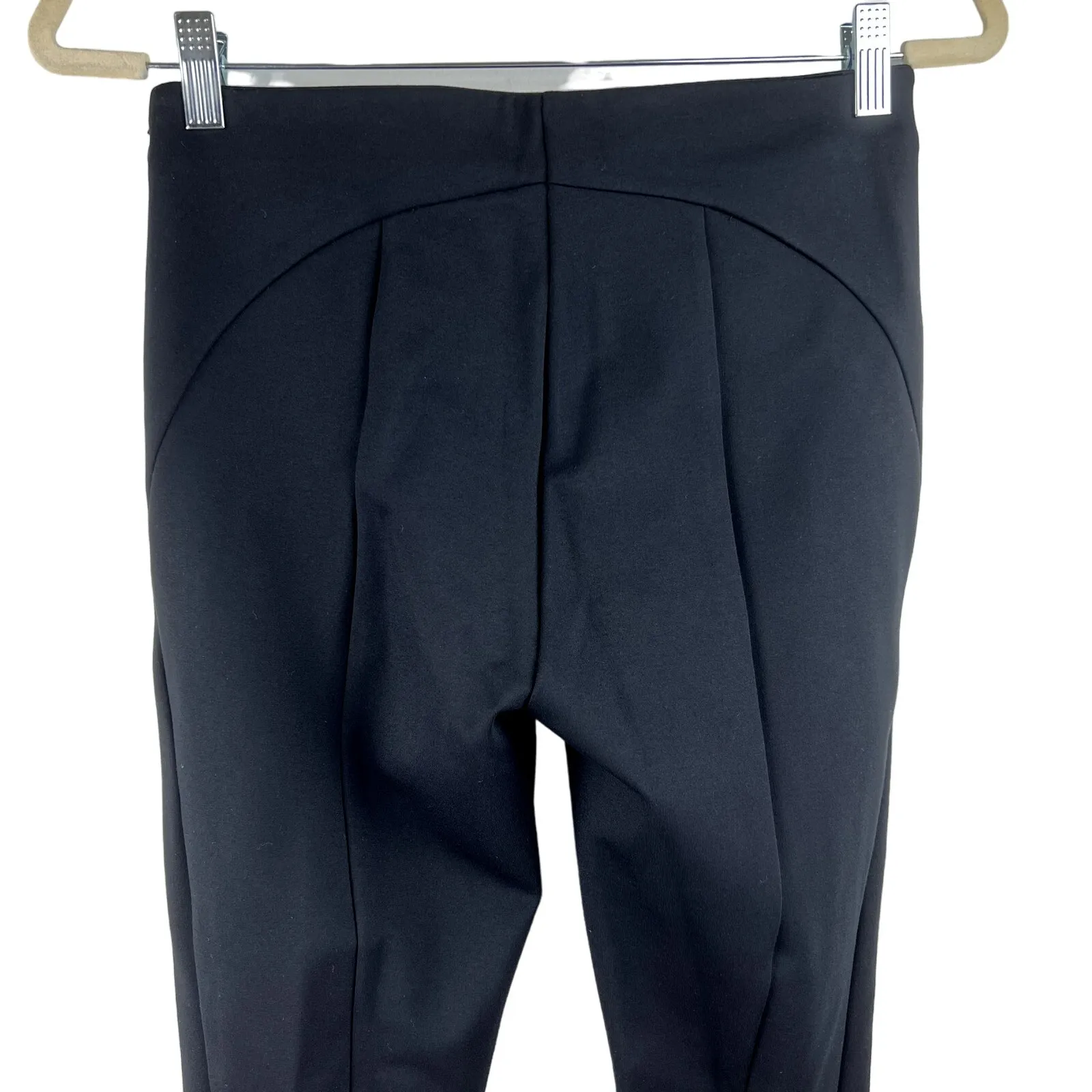 Ann Taylor LOFT Black Ponte Knit Ankle Zip Leggings 2 XS Business Casual - Image 7