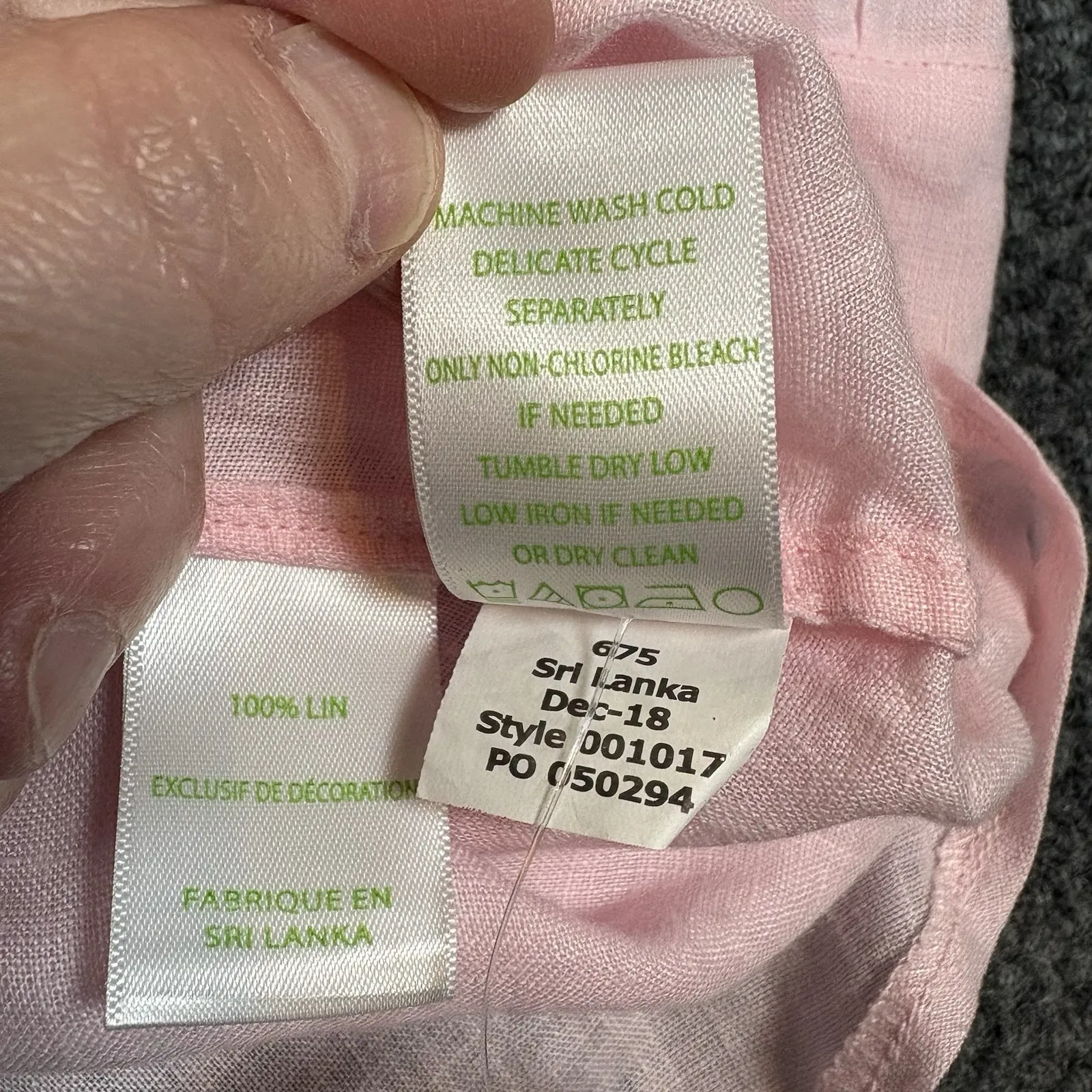 Lilly Pulitzer Womens XXS Light Pink Linen Long Sleeve Shirt - Image 7