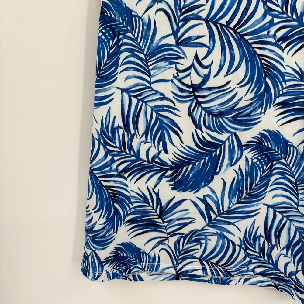 Tommy Bahama Women's Golf Tennis summer UPF 50 Blue Floral Sleeveless Top large - Image 9