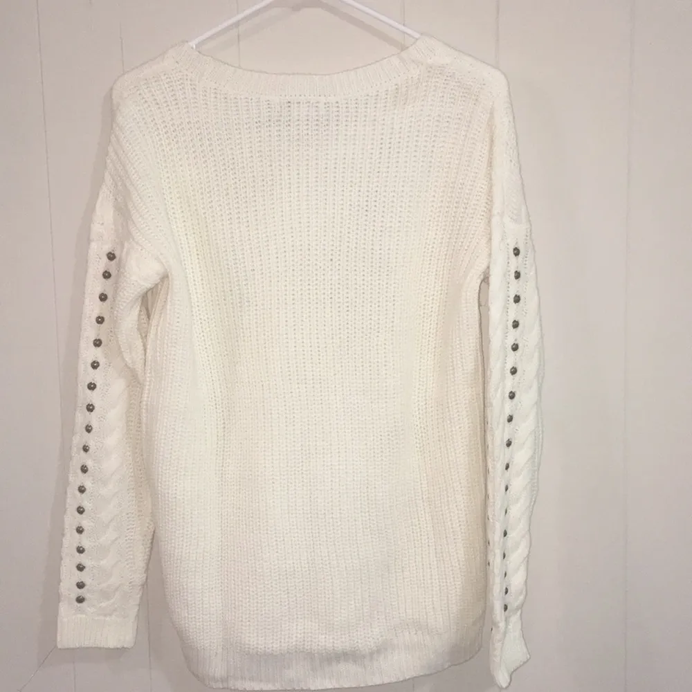 Bar III Studded Long Sleeve Sweater Size S - Image 3