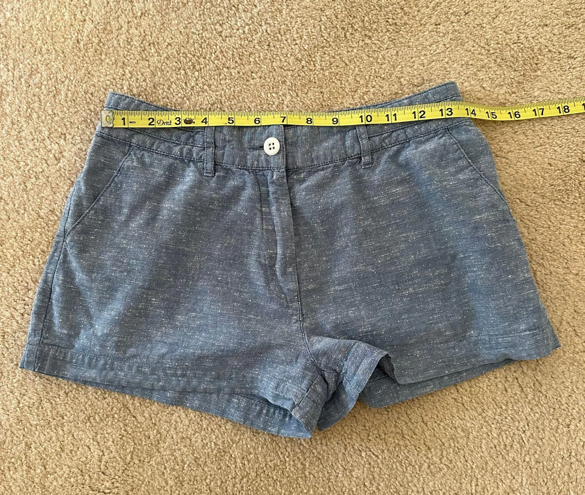 Woman’s Blue 100% Cotton Shorts, Sz 4. - Image 3