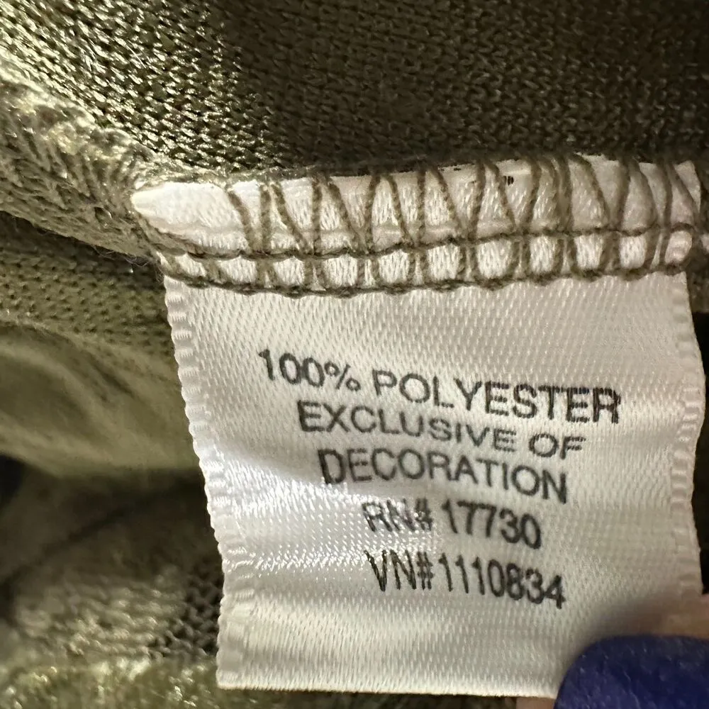 Xhilaration Vintage 90s Green Velvet Lace Topper Fairy Boho Ethereal Size Medium - Image 2