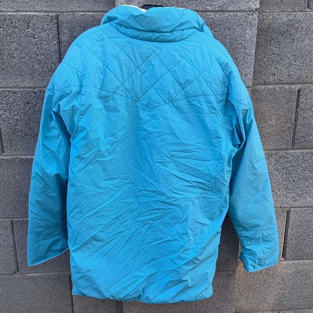 Saxton Hall Blue DOWN Puffer Jacket Women's SMALL - Image 10