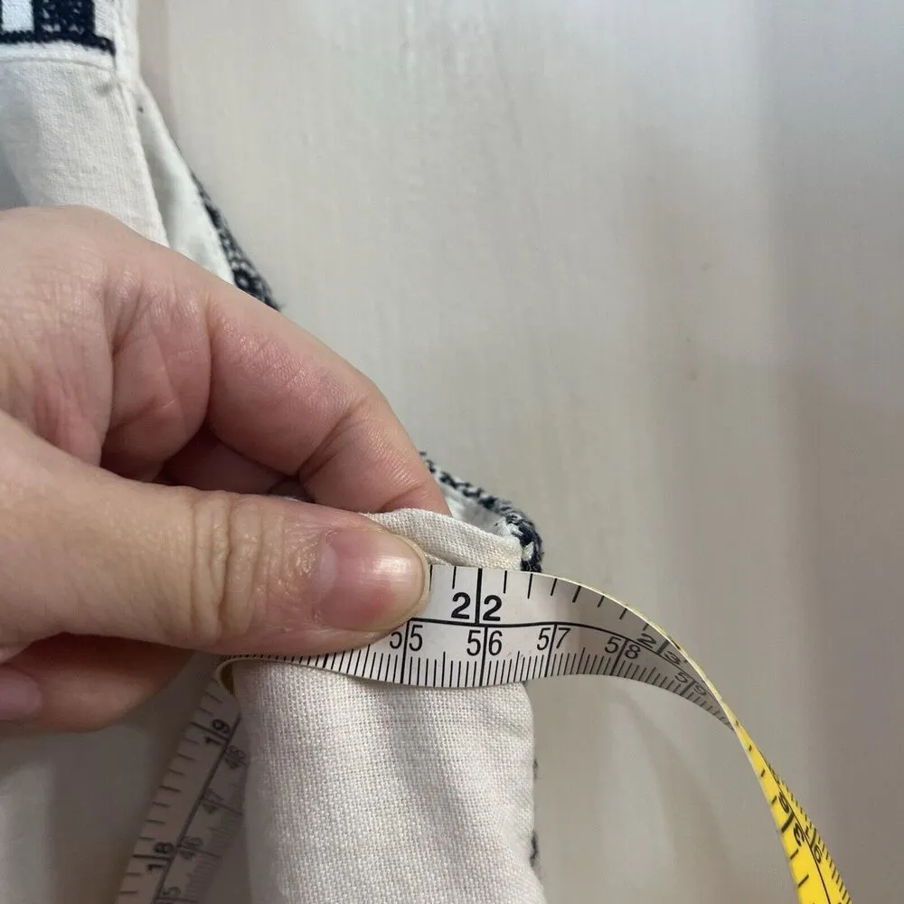 beach lunch lounge collection lliya dress navy embroidery sz 12 Boho Cottage - Image 9