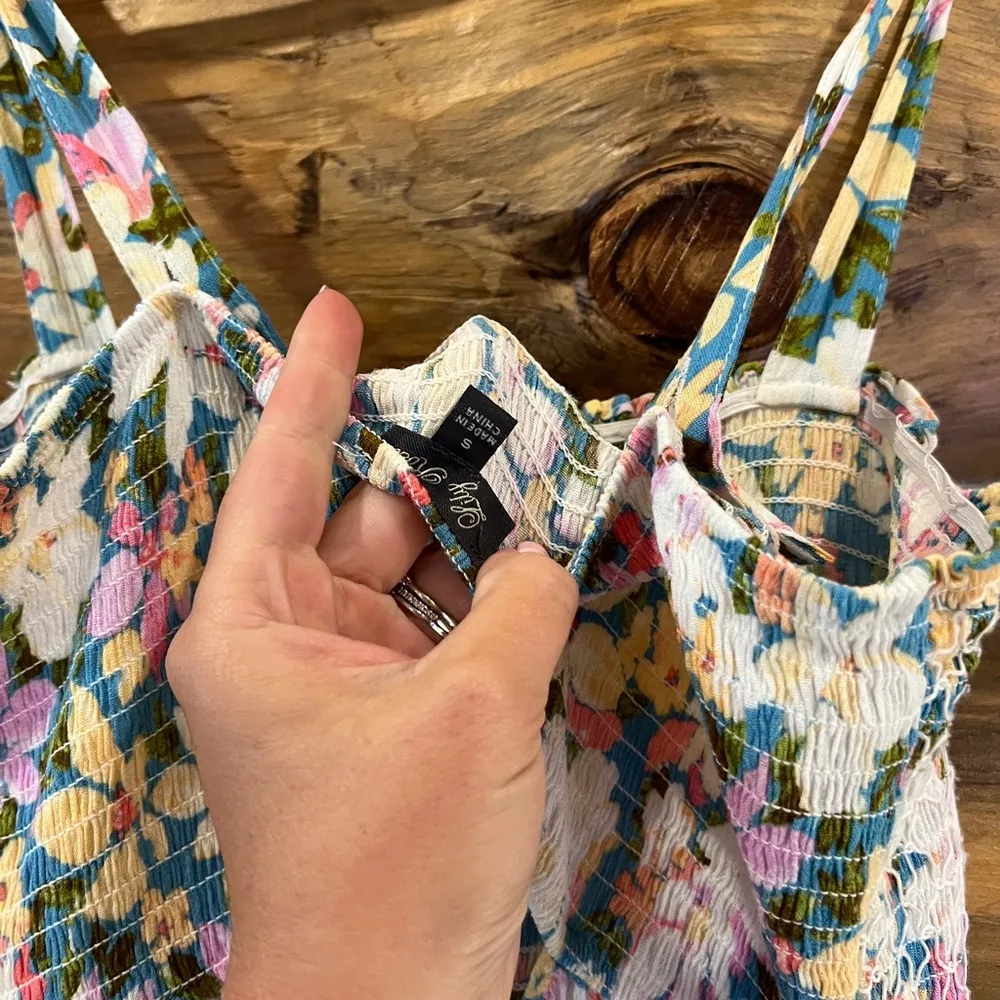 Lily Rose Smocked Floral Bodice Maxi Dress - Image 5