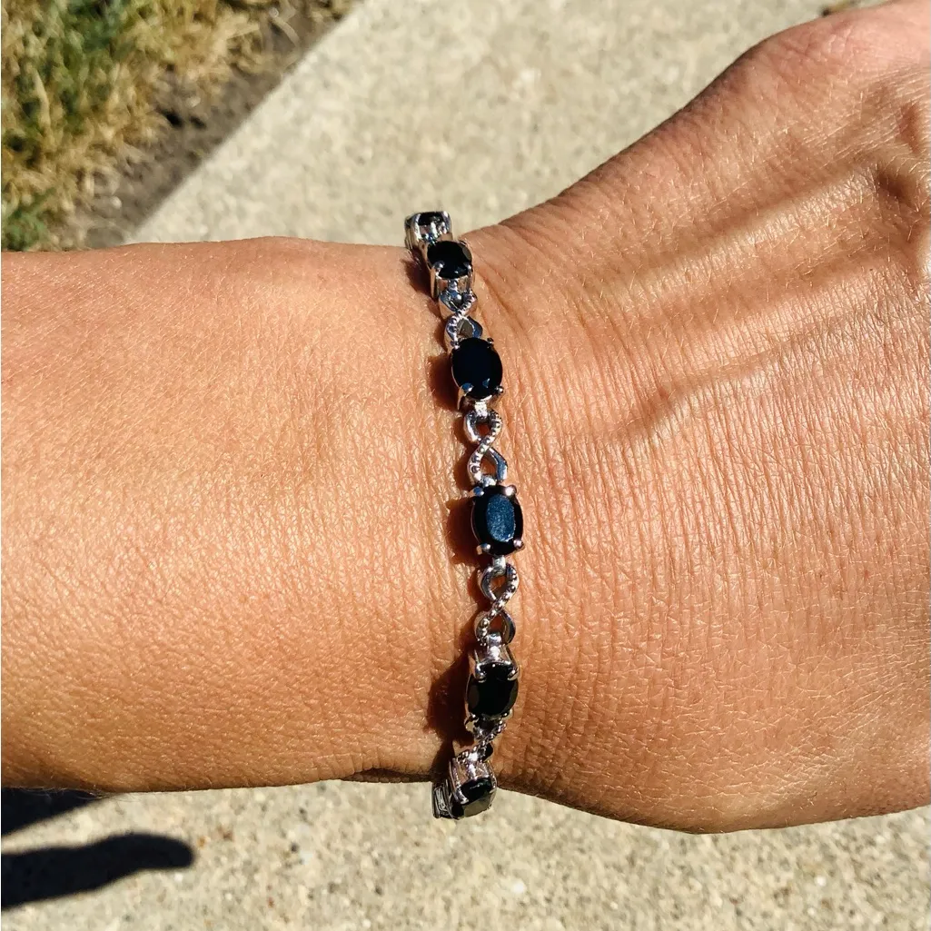 Beautiful BLACK ONYX bracelet 🌹🌹🌹 Silver - Image 2