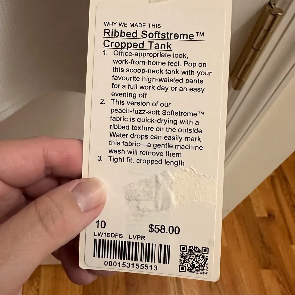 LULULEMON RIBBED SOFTSTREME CROPPED TANK - Image 3