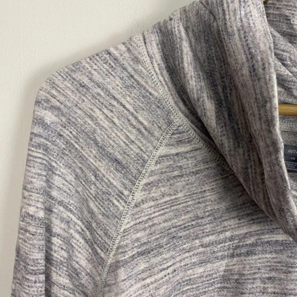 Aerie Gray Cowl Neck Sweatshirt - Image 8