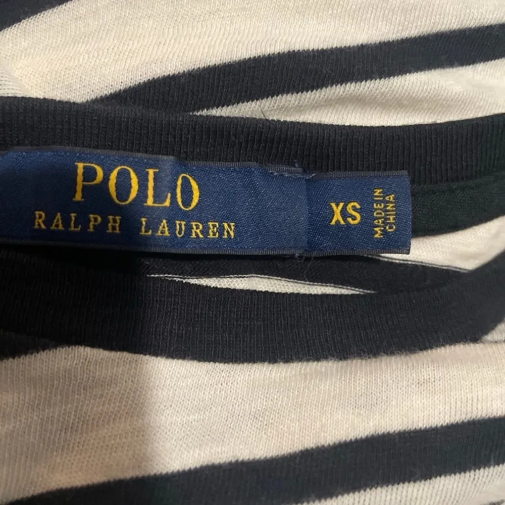 Polo by Ralph Lauren Black and White Striped Tee Size XS - Image 2