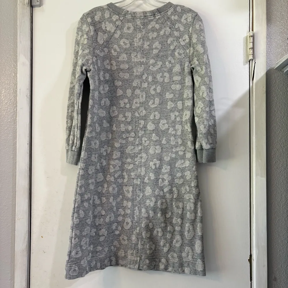 Marc by Marc Jacobs Leona Terry Leopard Print Mini Sweater Dress Light Grey - Image 6