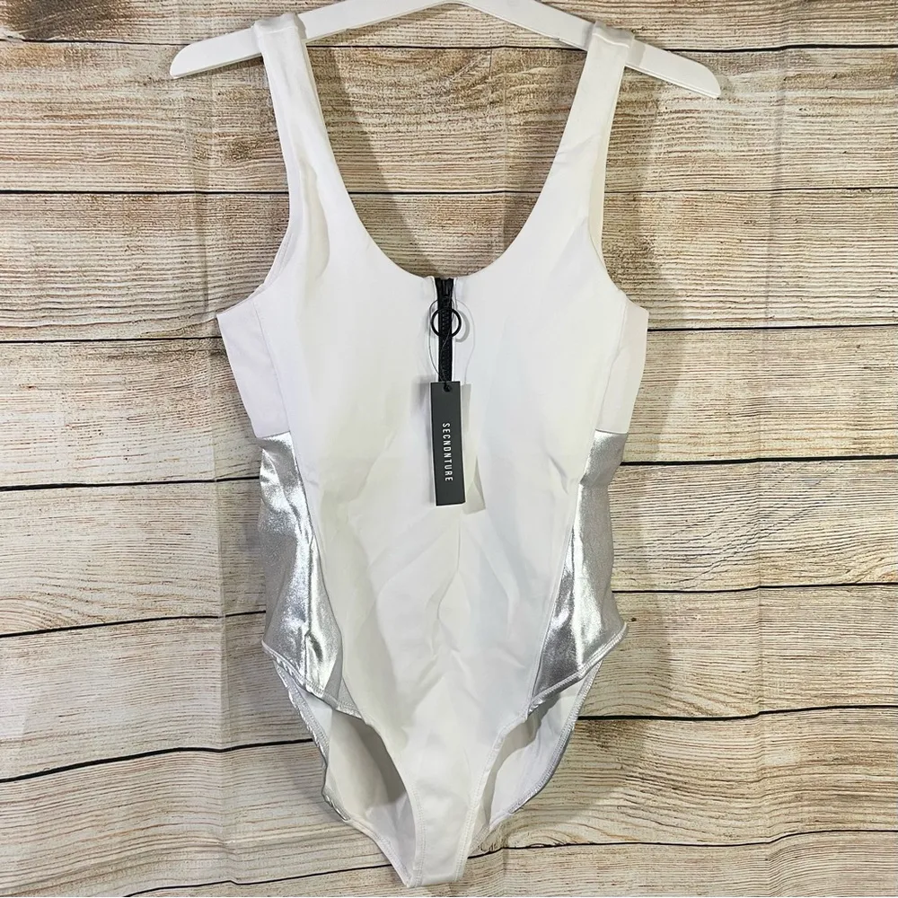 mesh zip bodysuit women’s Size Medium - Image 11