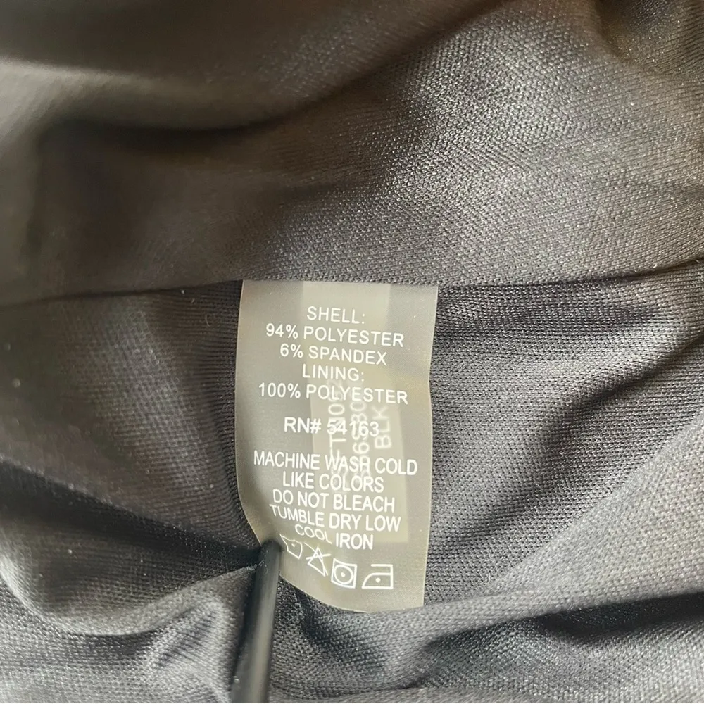 Calvin Klein Women Black Quilted Peplum Lined Business Pencil Skirt Size 8 - Image 6