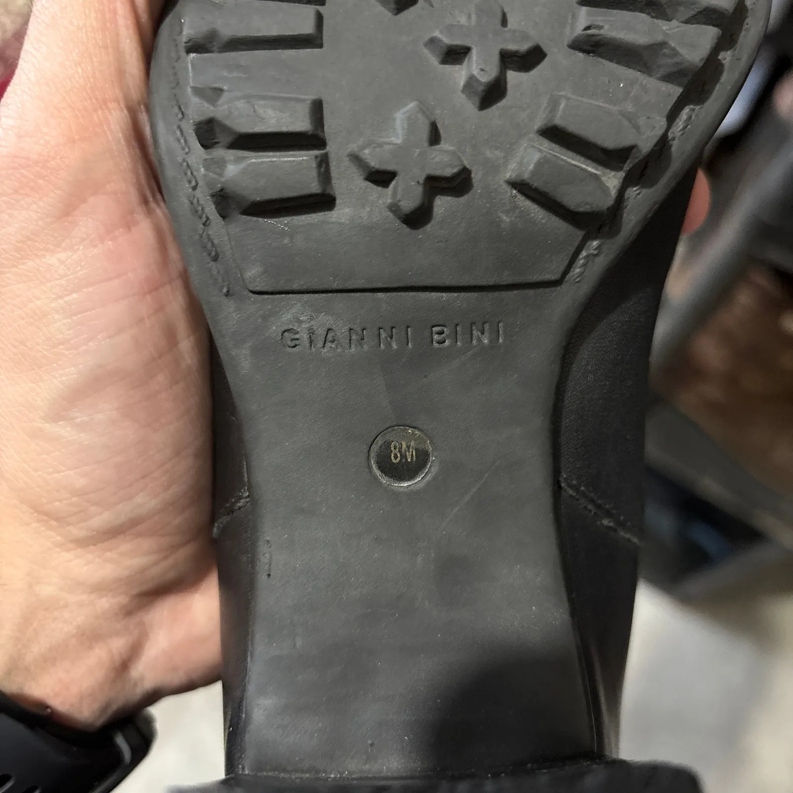 Vintage 90s Black Leather Heeled Ankle Boots Square Toe Womens 8 VTG Y2K Pull On - Image 6