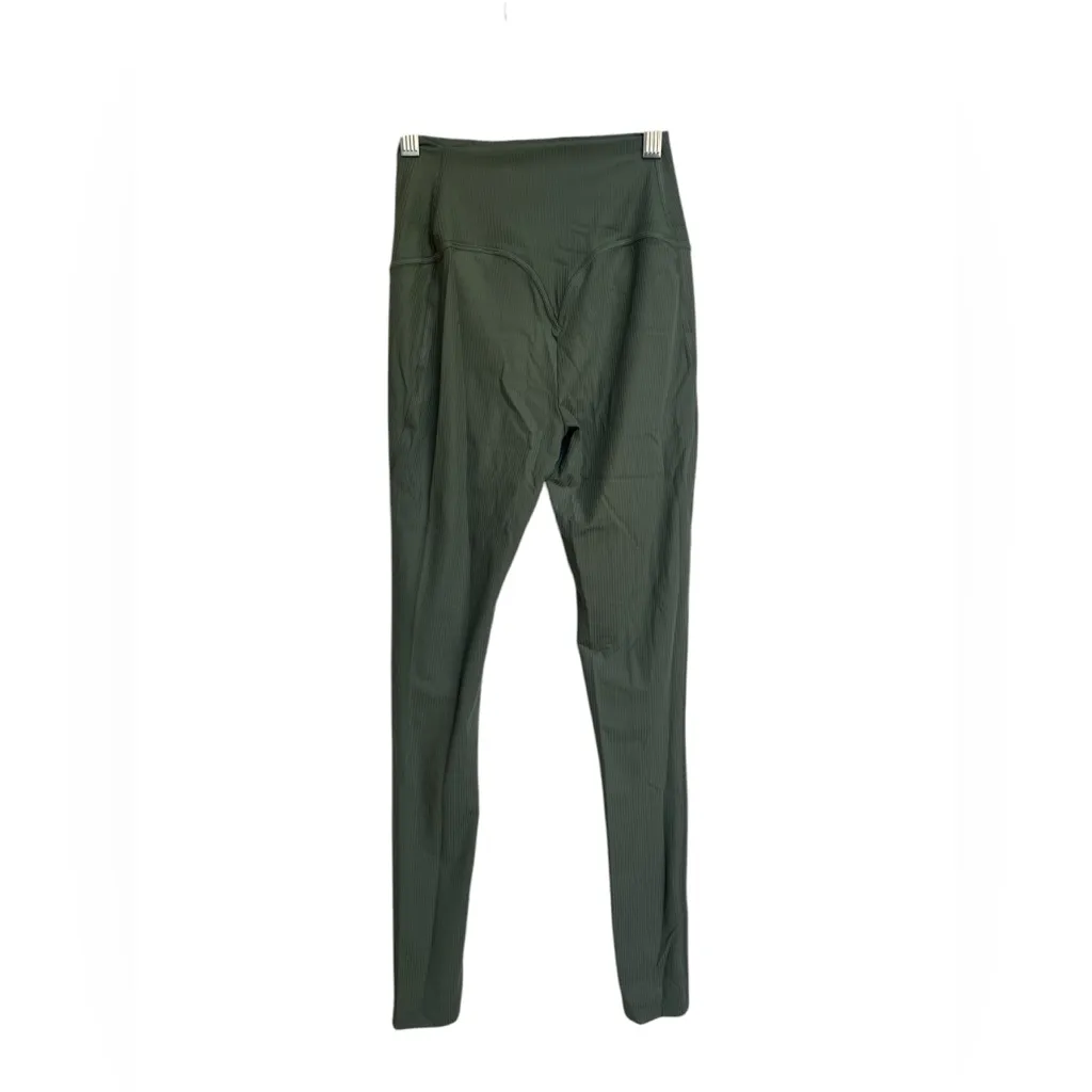 Gymshark Olive Green Directional Ribbed Leggings Size‎ XS NWT - Image 2